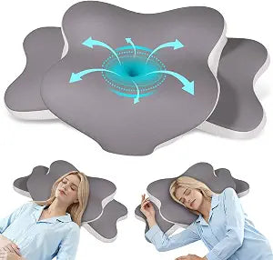Sleep Apnea Pillow Ergonomic Cervical Neck Pillow for Pain ReliefSupport Cooling Contour Memory Foam Pillows for Side Back Stomach Sleepers Orthopedic Pillow with Removable Cover