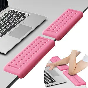 Leolee L-Shaped Desk Elbow Pads for Desk, Pink Memory Foam Arm Rest