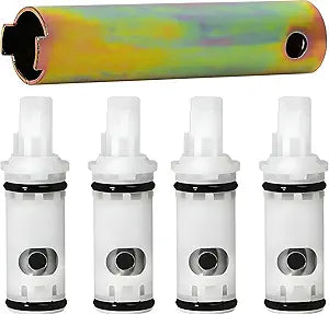 Fits for moen Faucet 1224 replacement cartridge 14272 Compatible with Moen Two Handle Faucets Replacement Kit For Most Double Handle Moen Faucets and Tub Showers Repair Kit (Cartridge*4 +Tool *1)