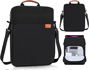 13 Inch Laptop Shoulder Bag Carrying Case for Macbook Air 13" M5 M4 A3449 A3420/ 2026 MacBook Neo A18 Pro A3404/ MacBook Pro 14" M5 M4 M3/ 13" iPad Pro/Air M5 M4, Vertical Laptop Sleeve Handbag, Black