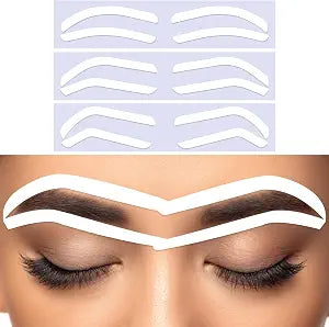 30PCS Eyebrow Stickers for Shaping, 3 Styles Disposable Eye Brow Stencil