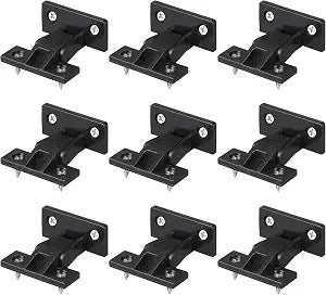 TEHAUX Quick Fitting Furniture Panel, 10pcs Push-on Fitting Nylon False Front Cabinet Clips with Screws Mounting Hardware Cabinet Panel Installation Clip for Furniture (Black) Location Clips