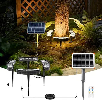 Solar Palm Tree Lights Outdoor, 14400mAh large battery tree solar lamp, landscape light 3000K, IP65 waterproof, supports remote control, timer and dimming, suitable for palm tree lights, yard, garden