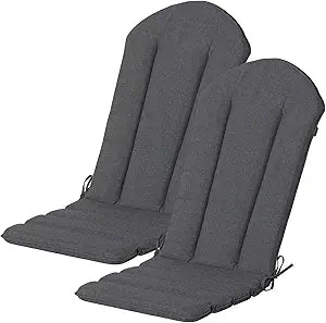 Goodgoods 20 x 50 Adirondack Chair Cushions Set of 2, 1000+Hours Fade-Resistant & Water-Resistant Outdoor Furniture Chair Cushions with 30D High-Resilience Foam for Patio, Garden, Graphite