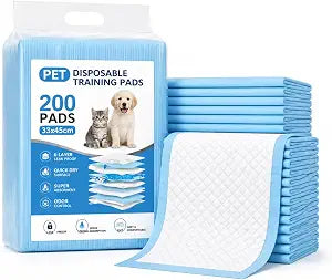 200 Count Pee Pads for Dogs & Cats, 6-Layer Ultra Absorbent Dog Crate Pad | 13 x 17.72in Puppy Quick Dry Leak-Proof Training Pads for Dogs, Leak-Proof Dog Potty Pad for Rabbit, Guinea, Pet Pigs, Bird