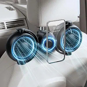 Rechargeable Car Fan for Backseat with Magsafe Phone Holder