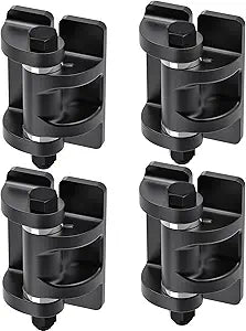 Heavy Duty Weld On Gate Hinges, 4-Pack Steel Hinges with Spacer Bearing & Oxide Coated, Removable Bolts for Metal Swing Doors, Driveways & Farm Gates