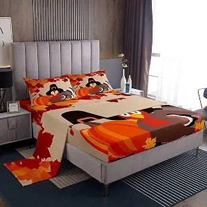 Feelyou Fall Thanksgiving Sheet Set Kids Boys Full