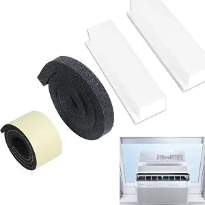Window Air Conditioner Side Panel for Midea U Shaped, Foam Block 4Packs Fit for Midea Frigidaire Danby U-Shaped AC - Seal & Protect Kit with Weatherproof Tape, Blocks Drafts/Noise