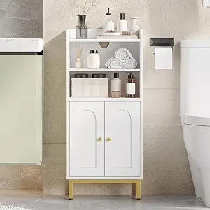 Hzuaneri Bathroom Storage Cabinet, Small Floor Cabinet with 2 Door