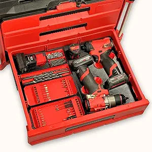 M12 Drill/Driver PACKOUT Drawers Insert | Compatible with Milwaukee | Custom 3D Printed Tool Organizer
