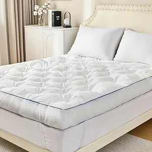 SHOUREN 5 Inch Memory Foam Mattress Topper Queen Size, Extra Thick Supportive Pillow Top Mattress Pad, Breathable & Fluffy Soft Bed Topper with Gel Memory Foam60"x80"
