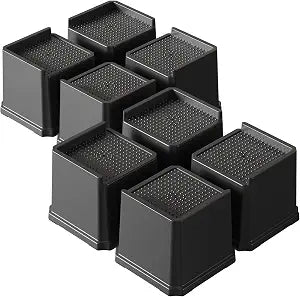 Bed Risers 4 Inch, 8 Pack Oversized L-Shaped Furniture Risers