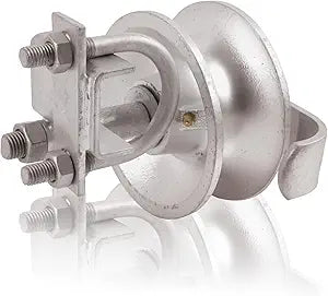 Sliding Gate Rollers, 5" Rear Pipe Track Wheels for Chain Link Sliding GateSteel Rolling Gate Hardware for 2'' (1-7/8'') Gate Frame & 1-5/8'' Track Pipe (Single U Bolt - 1 Pack)