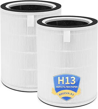 Breeva A3&A5 Replacement Filters Compatible with TCL Breeva A3 & A5 Air Purifiers,3-In-1 H13 True HEPA and Activated Carbon (2-Pack)