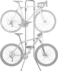 Delta Cycle Michelangelo 2 Bike Storage Rack - Gravity Fully Adjustable Bike Storage Garage For Road, MTB, and Hybrid Bicycles - Vertical Bike Rack Holds Up To 80 lbs