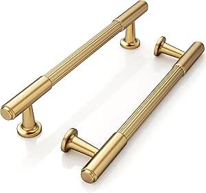 9BUILD 10 Pack 5 Inch(128mm) Champagne Bronze Cabinet Pulls Kitchen Cabinet Handles Kitchen Cabinet Hardware Champagne Handles for Cabinets Cupboard Drawer