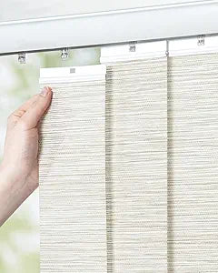 UNISHADES Vertical Blind Replacement Slats for Indoor Windows Modern Window Treatment, Light Filtering, Easy DIY, 34-Pack Beige, 3.5" x 82.5"