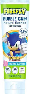 Firefly Kids Anti-Cavity Toothpaste, Sonic the Hedgehog, Bubble Gum, 4.2 Oz