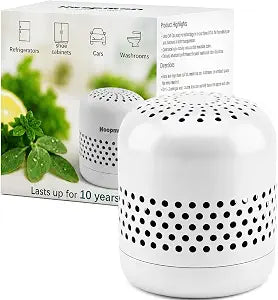 Refrigerator Deodorizer, Stainless Steel Odor Eliminator, White