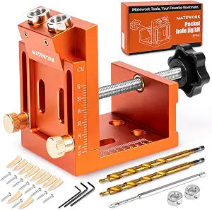 Matework Pocket Hole Jig Kit 30PCS Woodworking Tool Set for Carpentry Joint