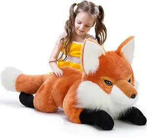 MaoGoLan 31 inch Large Red Fox Stuffed Animal Stuffed Fox Plush for Girls Kids, Realistic Stuffed Animal Cuddly Animal Pillow for Christmas Halloween Easter Valentines Birthday Gift