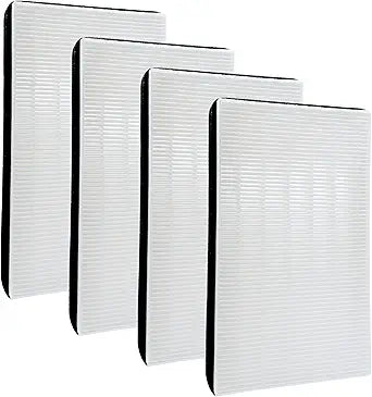 Nispira F1 C01 T02 HEPA Replacement Filter for 3M Filtrete Room Air Purifier FAP-C01-F1, FAP-T02-F1, FAP-C01BA-G1, FAP-T02WA-G1, FAP-ST02W, FAP-ST02N. 12 in. x 6.75 in. Part FAPF-F1-A. 4 Pack