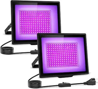 2 Pack 150W LED Black Light, IP66 Waterproof Blacklight Flood Lights