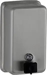 Bobrick Surface-Mounted Soap Dispenser, Vertical Tank Satin-Finish Stainless Steel (40-fl oz Capacity)