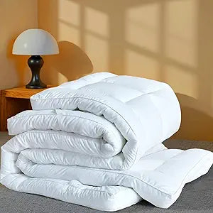 Luxury Hotel Sellected 3 Inch Mattress Topper, Goose-Down-Like Fiber Mattress Topper for Any Season Any Room, Ultra Fluffy and Long-Lasting, Durable, 4 Elastic Bands