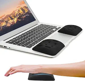 Ergonomic Wrist Rest for Laptop, Upgraded Laptop Wrist Support Pad for Computer Keyboard, Relieve Wrist Pain and Carpal Tunnel (Black)
