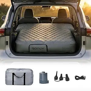 SUV Air Mattress,TENSILE SHELL Extra Sturdy & Comfortable, SUV Mattress with Durable Fabric Cover & Built-In Breathable Cotton Layer & Built-in Pump, Fit for Large and Mid-Size SUVs RAV4/Highlander