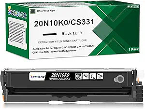 CS431 CX431 CX331 CS331 Black Toner Cartridge Compatible for Lexmark 20N10 20N10K0 Black Toner Cartridge Replacement for Lexmark CS331dw CS431dw CX331adwe CX431adw Printer