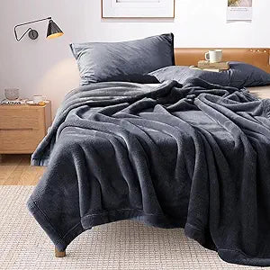 YISURE Waterproof Reversible Blanket for Bed King Size, 90"x80", (Slate Grey/Cool Grey), Stain Proof Absorbent Leakproof Bed Cover, Washable, Reusable, Protects Beds & Furniture