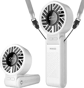 MINISO Handheld Portable Fan Foldable, 3600mAh Rechargeable Personal Fan
