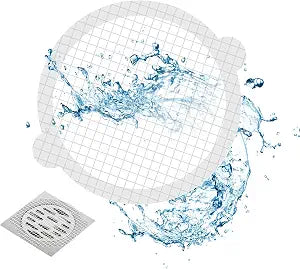 50pcs Disposable Shower Drain Hair Catcher Hair Trap for Shower Drain Mesh Stickers Shower Strainer for Bathroom Tub Kitchen Sink Shower Drain Cover Hair Stopper
