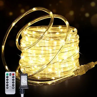Connectable 50ft 300LED Rope Lights Plug in for Outdoor Indoor
