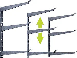 Delta Heavy Duty Lumber Storage Rack Cycle, Holds Up to 720 lbs - 3-Tier Wide Wood Storage Rack with Fully Adjustable Arms - Steel Construction Storage Solution for Garage, Basement & Pantry