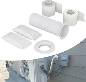 Flamorrow Mini Split Cover Wall Sleeve for Air Conditioning Line Set Covers, AC Sleeve Through Wall for Outside Air Conditioning Line Sets, Pipe Accessories
