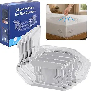 Bed Sheet Holders for Corners, 4 Pack Sheet Fasteners