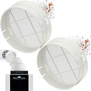 Washable Hose Pre-Filter for Portable Air Conditioner, 5ΓΓ Diamiter 2 Pack White