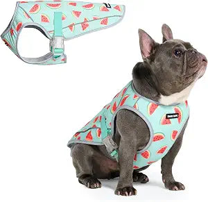 Spark Paws Dog Cooling Vest - SPF 50 UV Sun Protection - Summer Heat Relief Gear for Dogs, Lightweight, Evaporative Cooling - Dog Anxiety Relief Vest During Hot Days - Watermelon - Size 2XL
