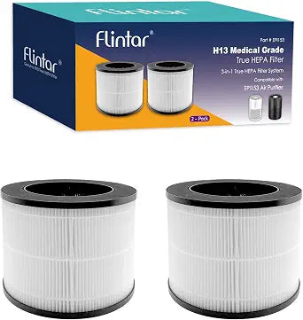 EPI153 Replacement Filter, Compatible with MOOKA and KOIOS EPI153 EP1153 Air Purifier EPI-153, 3-in-1 H13 Grade Filtration and Activated Carbon Filter, 2-Pack