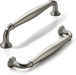 khtumeware 10 Pack 6 Inch(152mm) Brushed Satin Nickel Heavy Duty Solid Cabinet Handles Cabinet Pulls Heavy Duty Solid Cabinet Hardware for Cupboard Drawer Pulls Dresser Handle