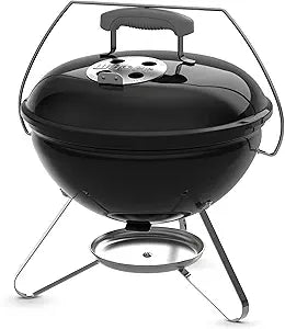 Weber Smokey Joe 14" Charcoal Grill Portable Compact Charcoal BBQ Kettle with TuckNCarry Lid Lock & Durable PorcelainEnameled Finish for Outdoor Cooking