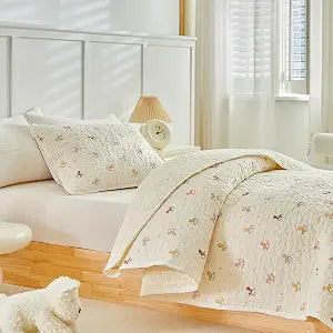 Joyreap 2 Pieces Twin Size Cotton Quilt Set for Kids, Rocking Horse Cotton Quilt Bedspread Bed Cover