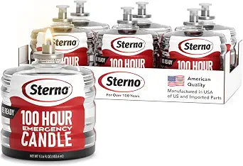 Sterno 100-Hour Emergency Candles, 6 Pack