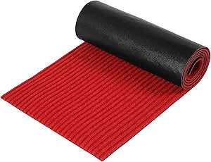 Nuanchu 1 Roll Large Semi Finished Outdoor Mat 16 x 79 Inch Narrow Door Mat Non Slip Boot Rugs Waterproof Carpet Roll for Bathroom Entryway Indoor Outdoor (Red)
