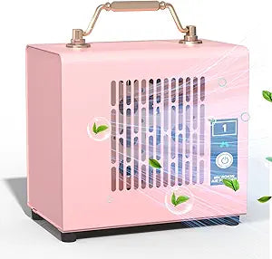 Portable Ionic Air Purifier, Hassle-Free Design, Type-C Rechargeable, 6-Hour Battery, Removes 99.5% of Pollen & Smoke, Ultra-Quiet 25dB, Ideal for Travel, Office, Bedroom, Covers Up to 20π