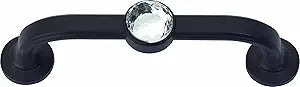 Atlas Homewares 344-BL Legacy Crystal Black 3.7-Inch Bracelet Pull